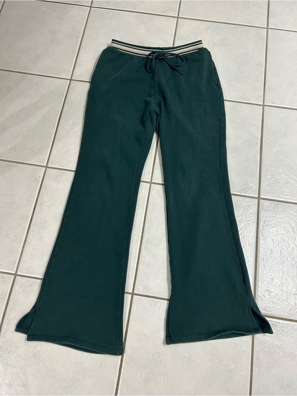 PINK Victoria's Secret Teal Fleece Waistband Pants